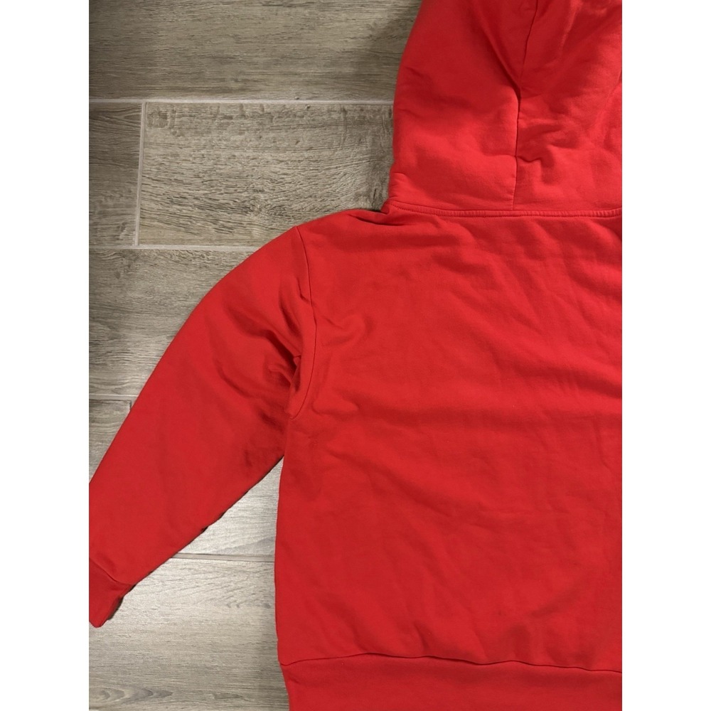 GAP Women's Red Logo Hoodie Pullover Sweatshirt White Hood Size Large - Picture 15 of 16